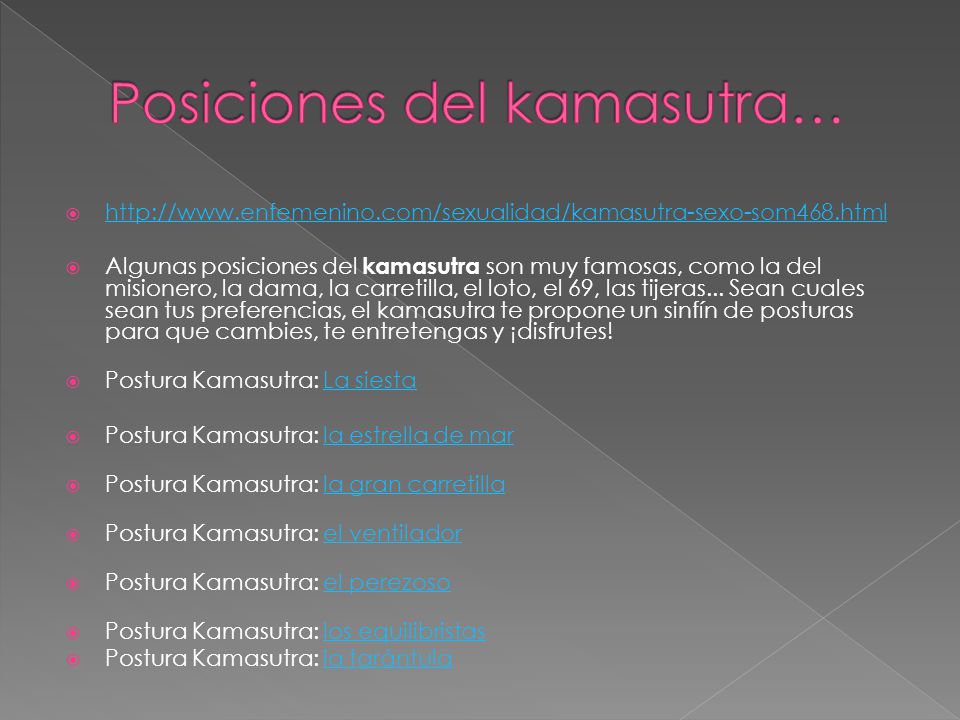 Posiciones del kamasutra…