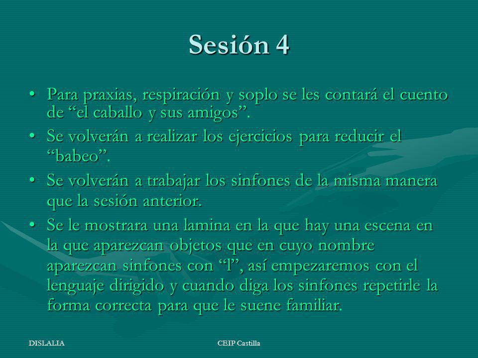 Sesión 4 Para praxias, respiración y soplo se les contará el cuento de el caballo y sus amigos .