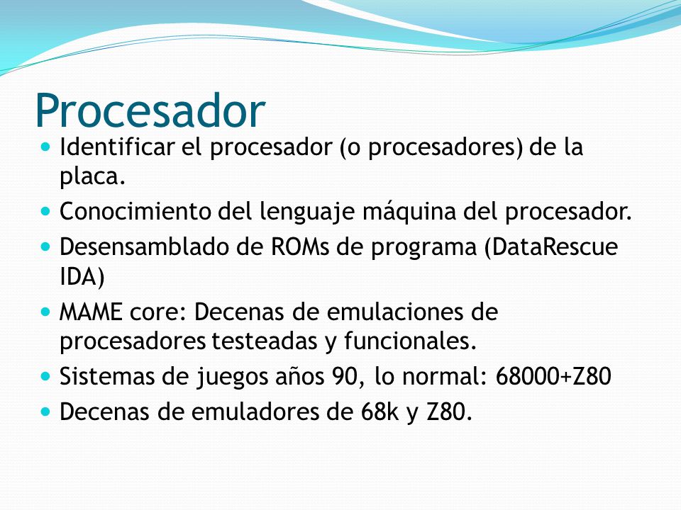 Procesador Identificar el procesador (o procesadores) de la placa.
