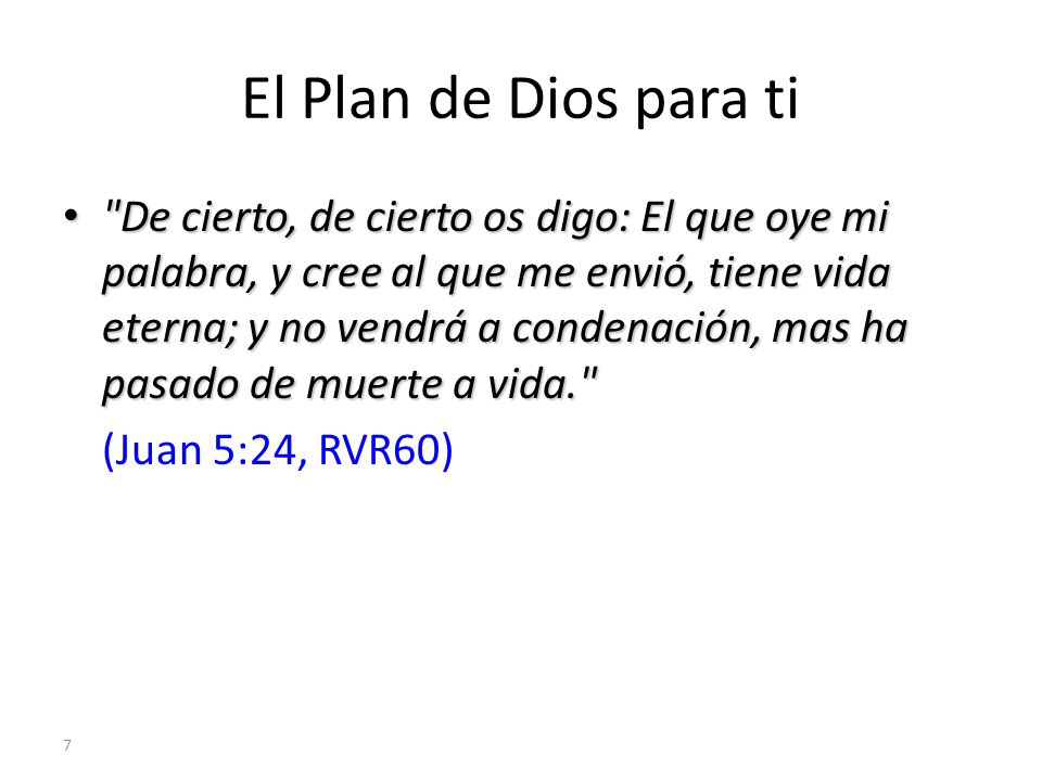El Plan de Dios para ti