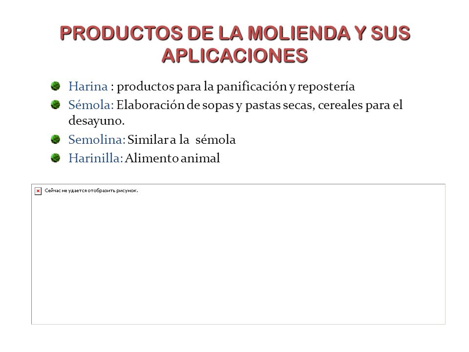 PRODUCTOS DE LA MOLIENDA Y SUS APLICACIONES