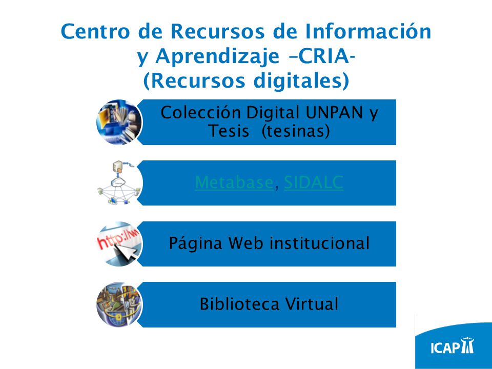 Centro de Recursos de Información y Aprendizaje –CRIA- (Recursos digitales)
