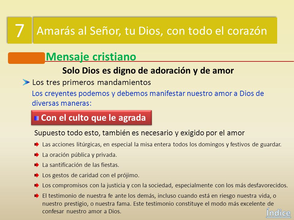 Solo Dios es digno de adoración y de amor