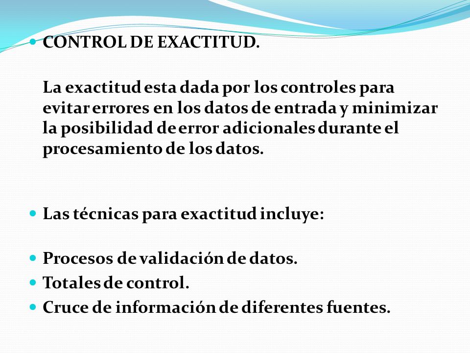 CONTROL DE EXACTITUD.