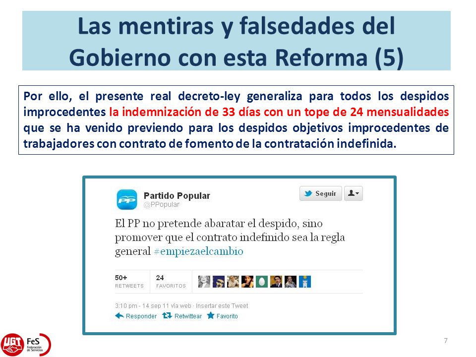 Las mentiras y falsedades del Gobierno con esta Reforma (5)