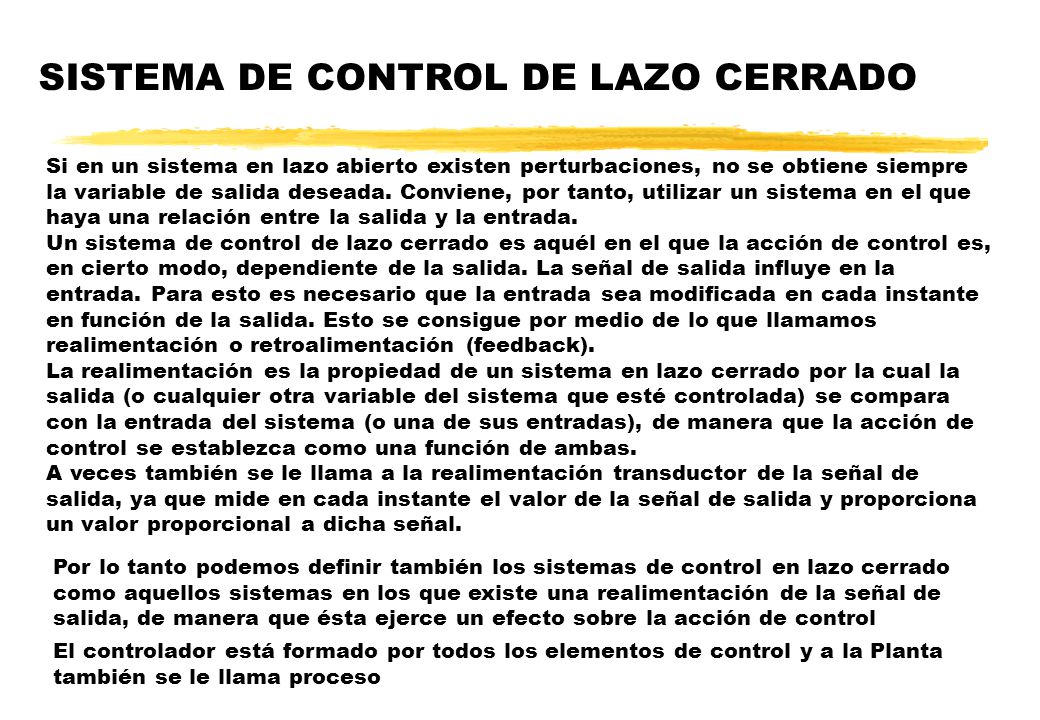 SISTEMA DE CONTROL DE LAZO CERRADO