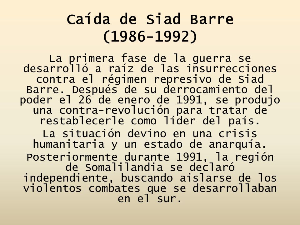 La situación devino en una crisis humanitaria y un estado de anarquía.