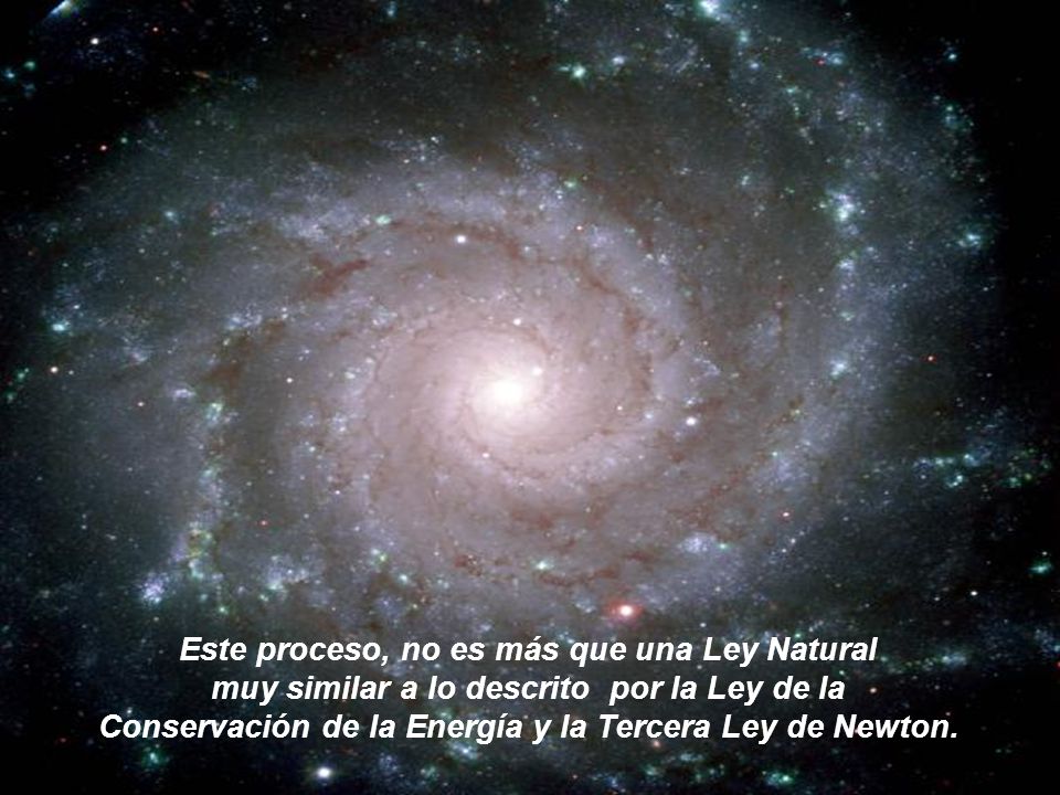 Este proceso, no es más que una Ley Natural muy similar a lo descrito por la Ley de la Conservación de la Energía y la Tercera Ley de Newton.