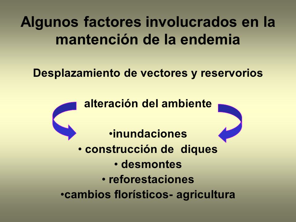 Algunos factores involucrados en la mantención de la endemia