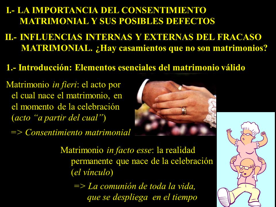 I.- LA IMPORTANCIA DEL CONSENTIMIENTO MATRIMONIAL Y SUS POSIBLES DEFECTOS