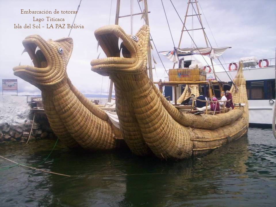 Embarcación de totoras Lago Titicaca Isla del Sol – LA PAZ Bolivia