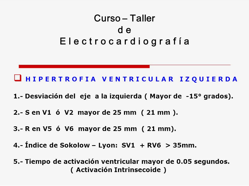 Curso – Taller d e E l e c t r o c a r d i o g r a f í a