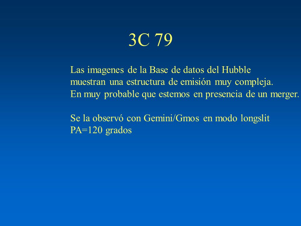 3C 79 Las imagenes de la Base de datos del Hubble
