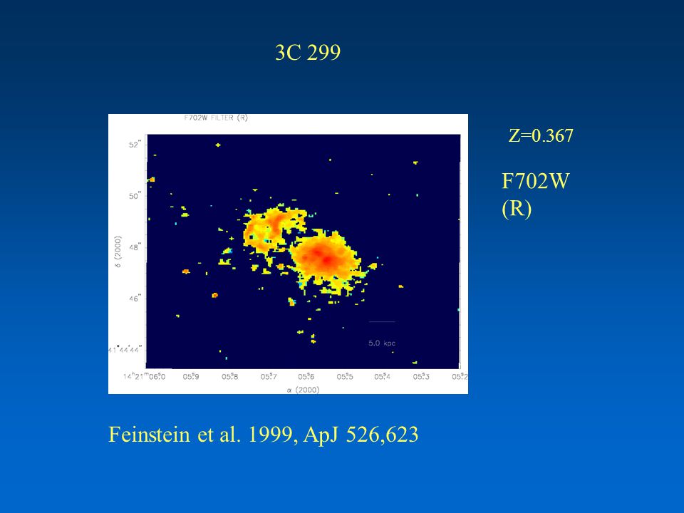 3C 299 Z=0.367 F702W (R) Feinstein et al. 1999, ApJ 526,623
