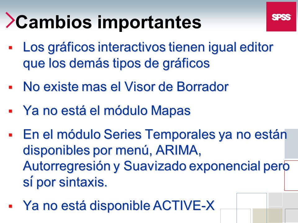 Cambios importantes Los gráficos interactivos tienen igual editor que los demás tipos de gráficos. No existe mas el Visor de Borrador.