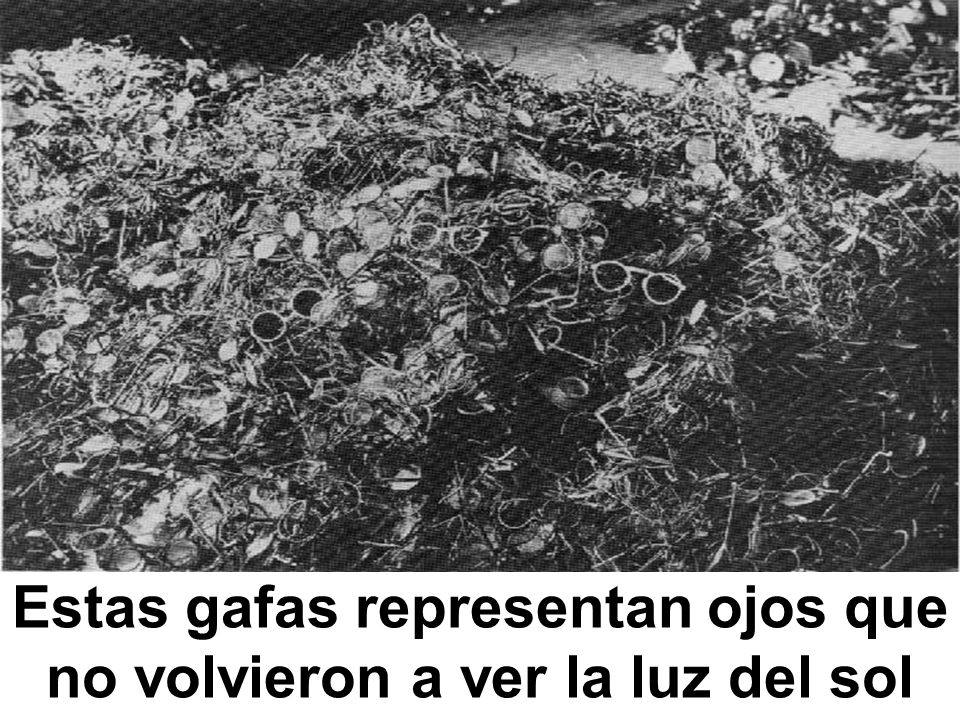 Estas gafas representan ojos que no volvieron a ver la luz del sol