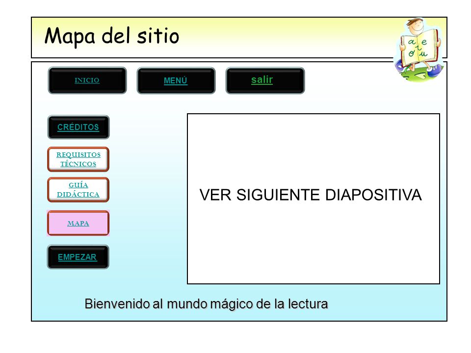 Mapa del sitio VER SIGUIENTE DIAPOSITIVA