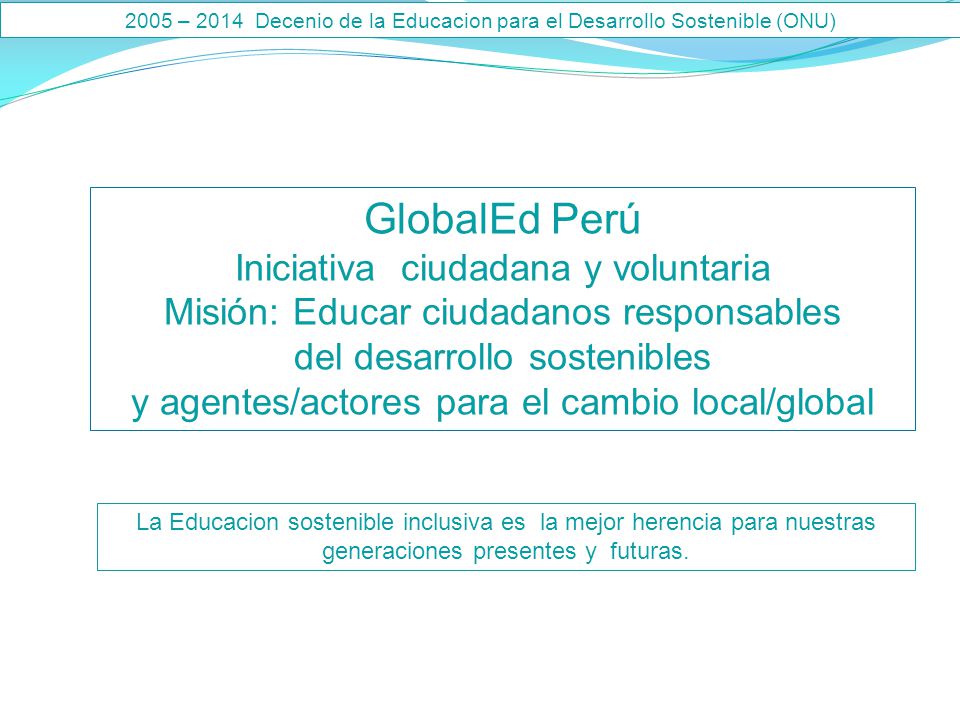 GlobalEd Perú Iniciativa ciudadana y voluntaria