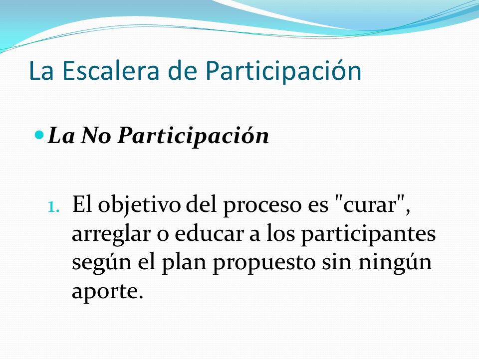 La Escalera de Participación