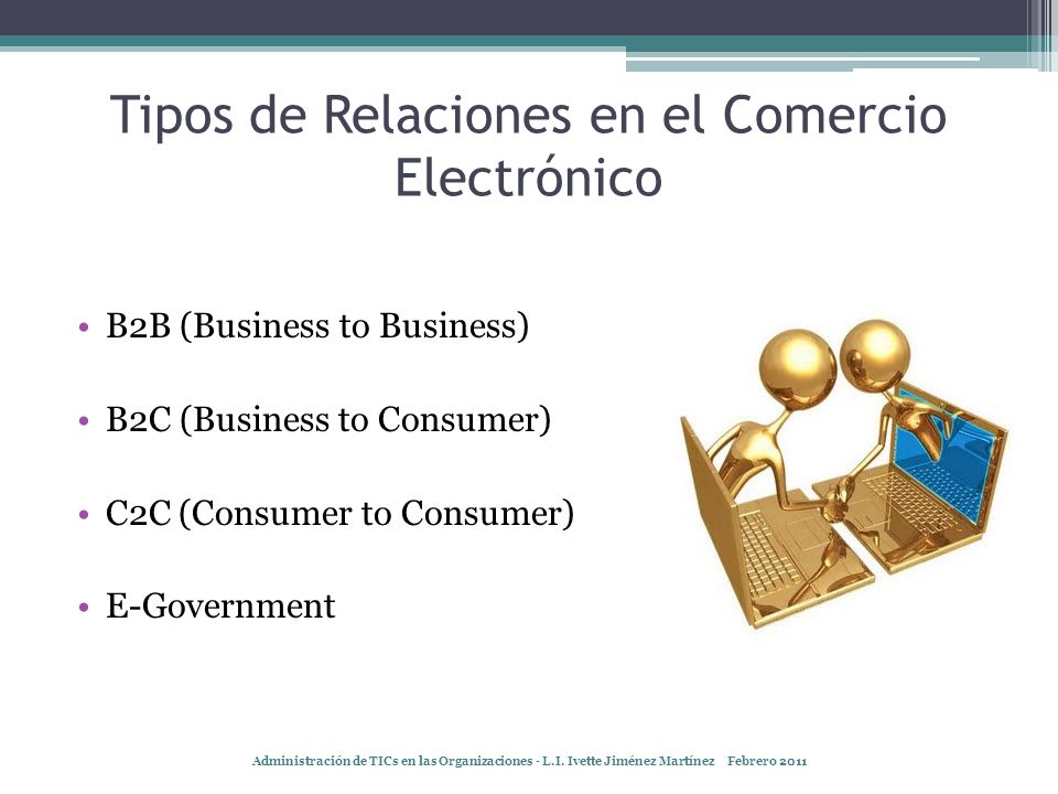 Tipos de Relaciones en el Comercio Electrónico