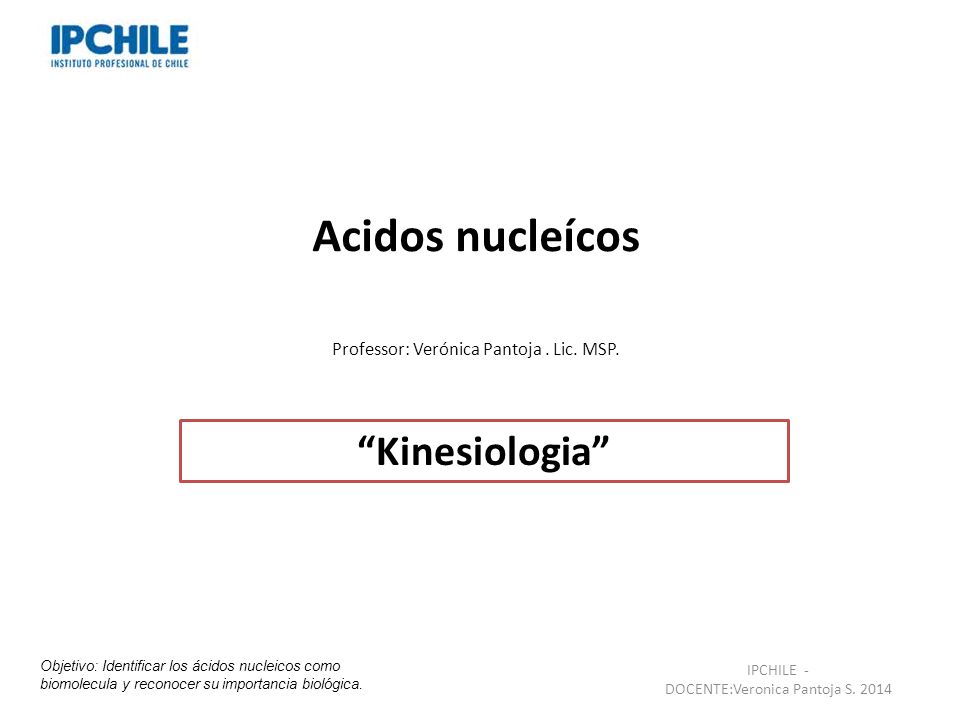 Acidos nucleícos Kinesiologia