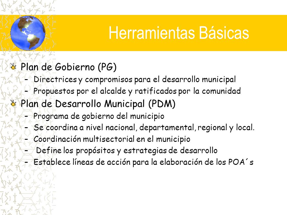 Herramientas Básicas Plan de Gobierno (PG)