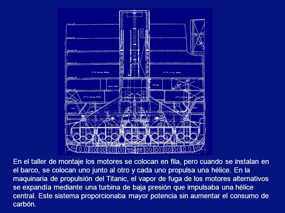 En el taller de montaje los motores se colocan en fila, pero cuando se instalan en el barco, se colocan uno junto al otro y cada uno propulsa una hélice.