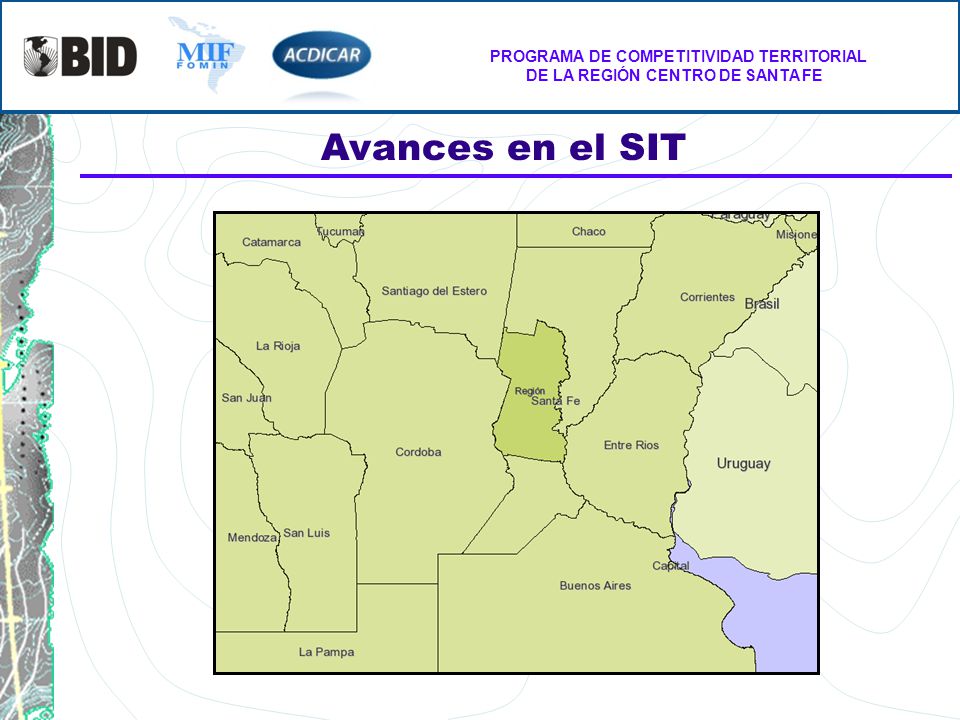 Avances en el SIT PROGRAMA DE COMPETITIVIDAD TERRITORIAL