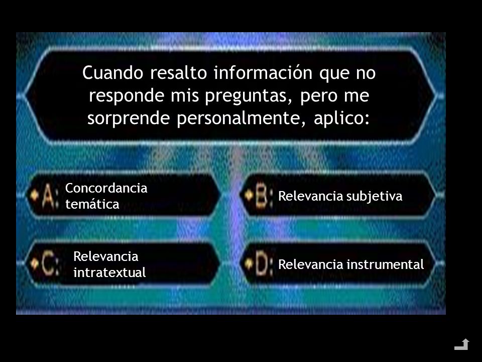 Cuando resalto información que no responde mis preguntas, pero me sorprende personalmente, aplico: