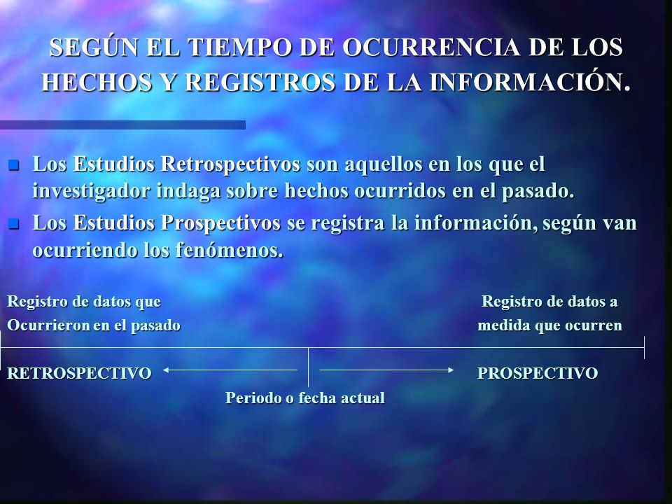 SEGÚN EL TIEMPO DE OCURRENCIA DE LOS HECHOS Y REGISTROS DE LA INFORMACIÓN.