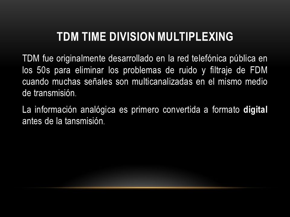 TDM Time Division Multiplexing