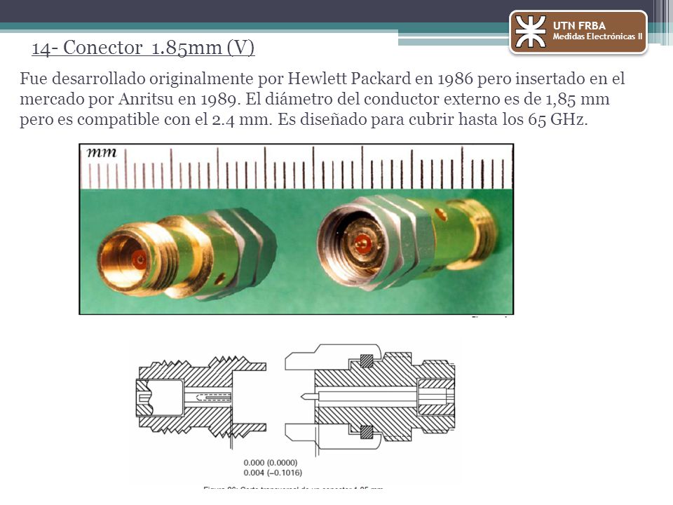 UTN FRBA Medidas Electrónicas II. 14- Conector 1.85mm (V)