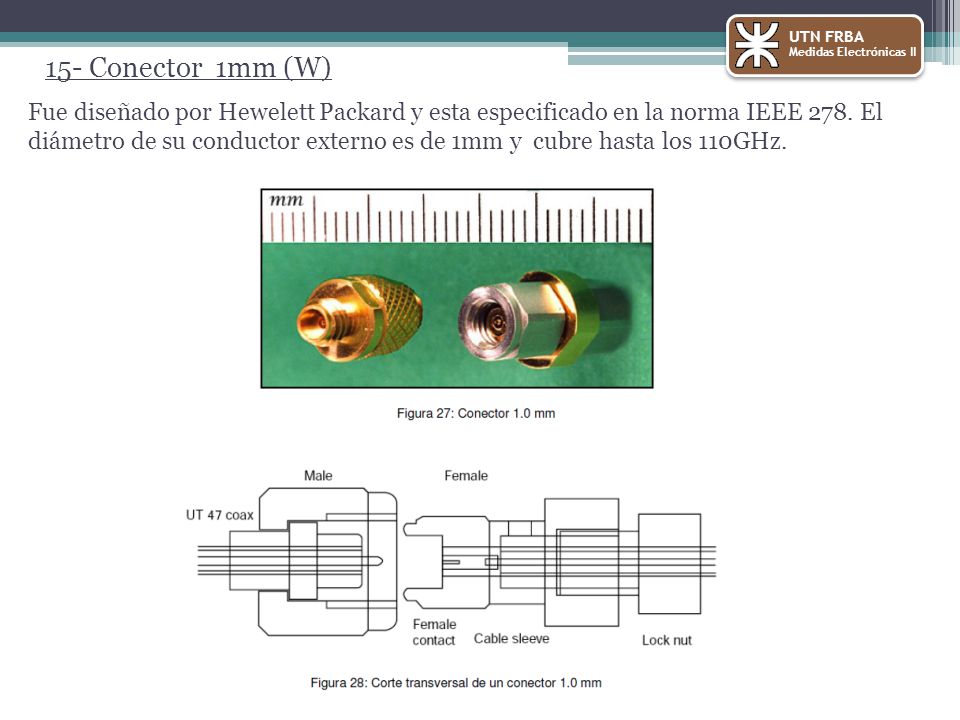 UTN FRBA Medidas Electrónicas II. 15- Conector 1mm (W)