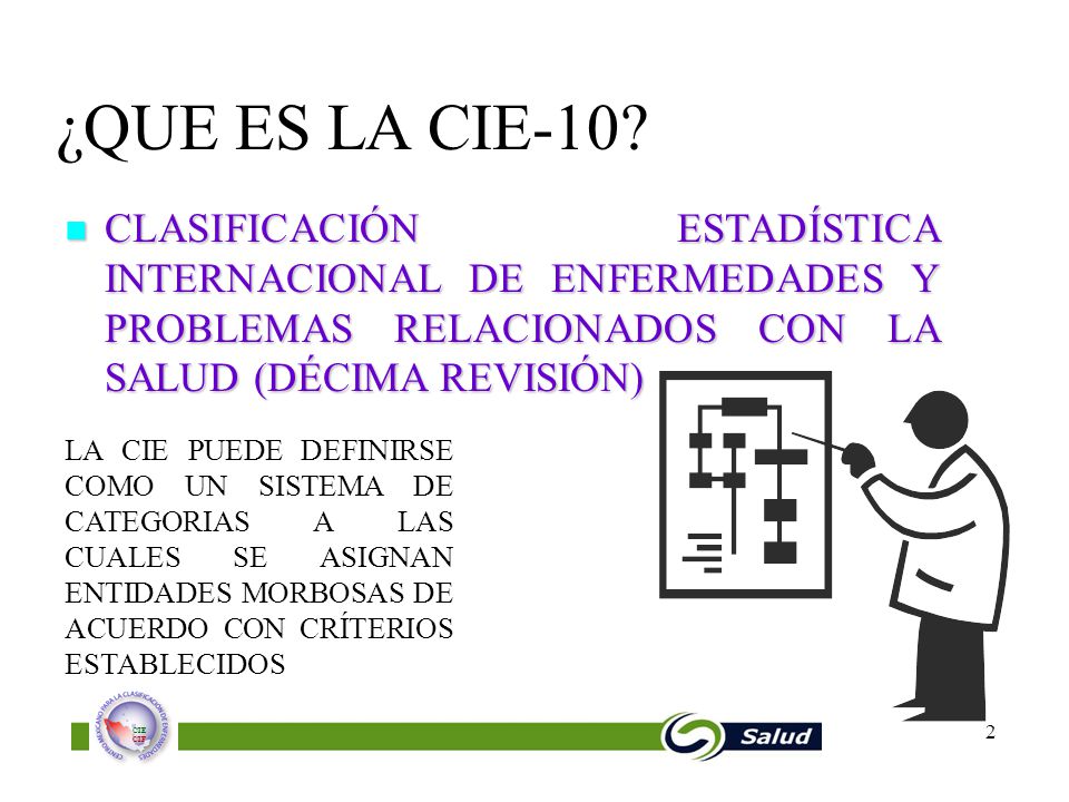 ¿QUE ES LA CIE-10 CLASIFICACIÓN ESTADÍSTICA INTERNACIONAL DE ENFERMEDADES Y PROBLEMAS RELACIONADOS CON LA SALUD (DÉCIMA REVISIÓN)