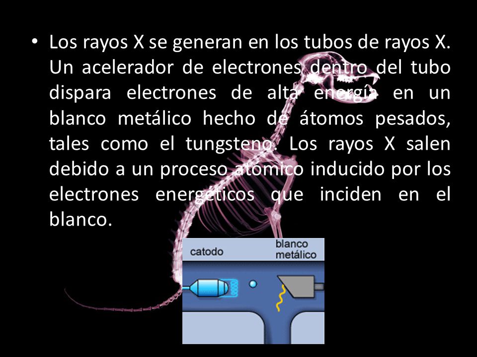Los rayos X se generan en los tubos de rayos X