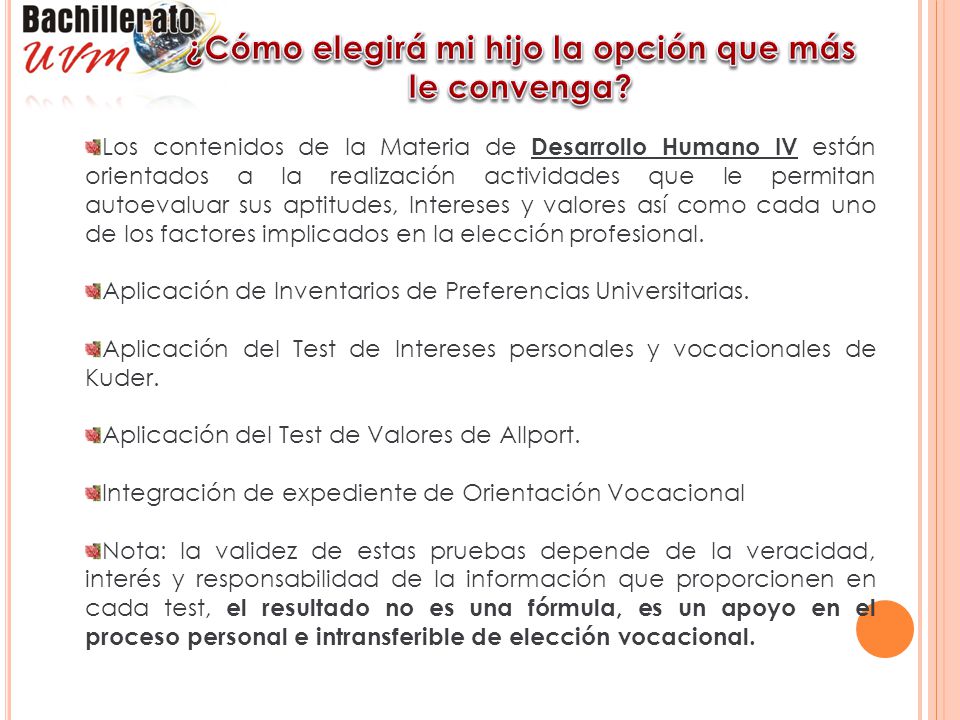 ¿Cómo elegirá mi hijo la opción que más le convenga
