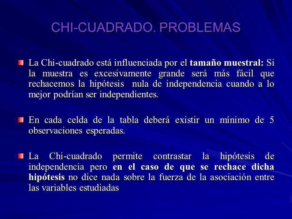 CHI-CUADRADO. PROBLEMAS
