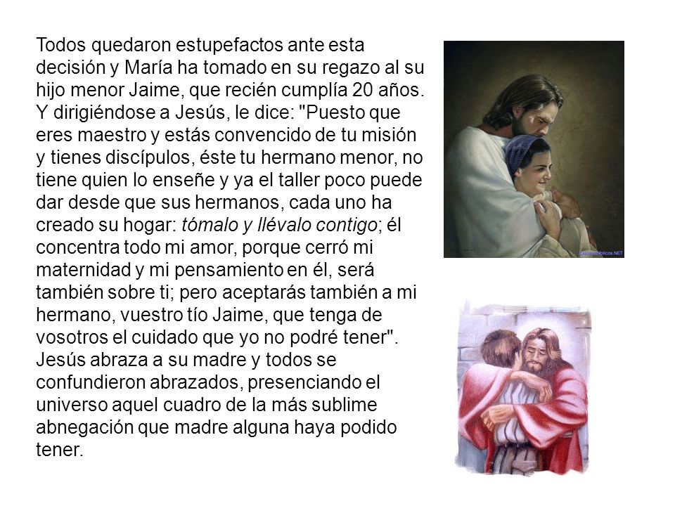 Todos quedaron estupefactos ante esta decisión y María ha tomado en su regazo al su hijo menor Jaime, que recién cumplía 20 años.