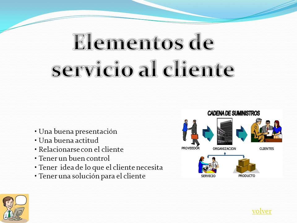 Elementos de servicio al cliente