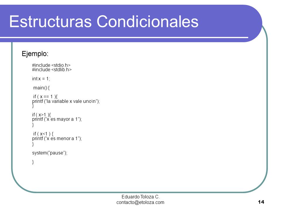 Estructuras Condicionales
