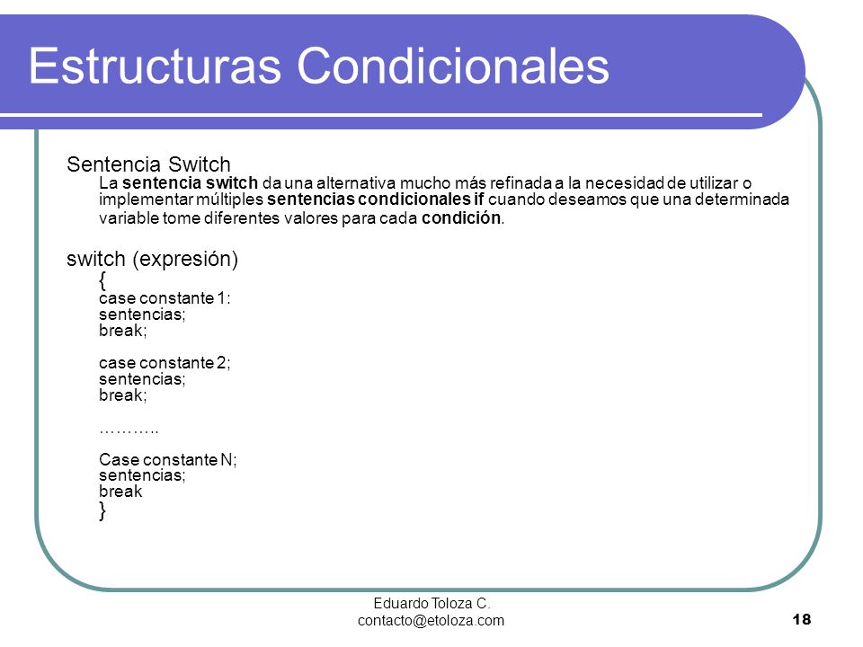Estructuras Condicionales