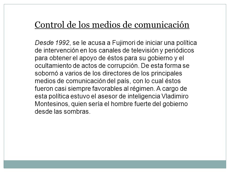 Control de los medios de comunicación