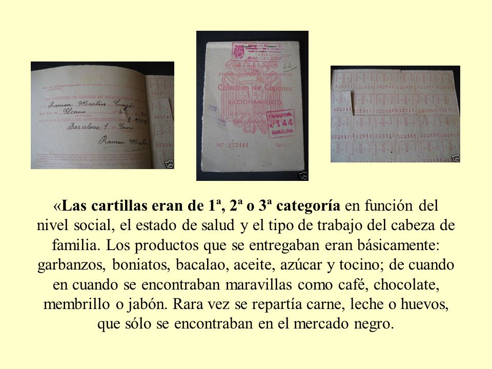 «Las cartillas eran de 1ª, 2ª o 3ª categoría en función del nivel social, el estado de salud y el tipo de trabajo del cabeza de familia.