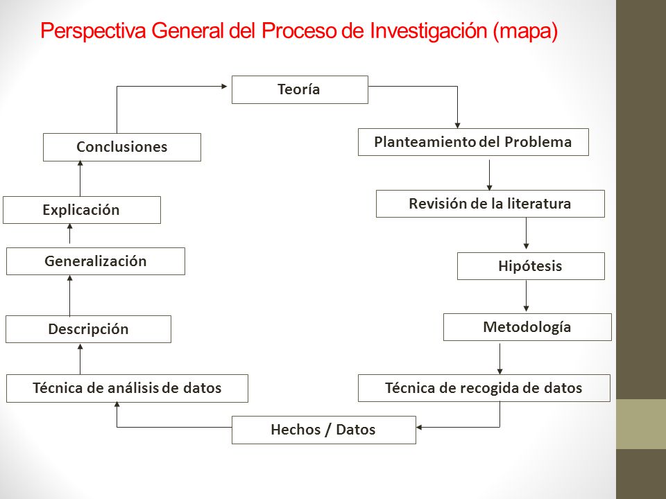 Perspectiva General del Proceso de Investigación (mapa)