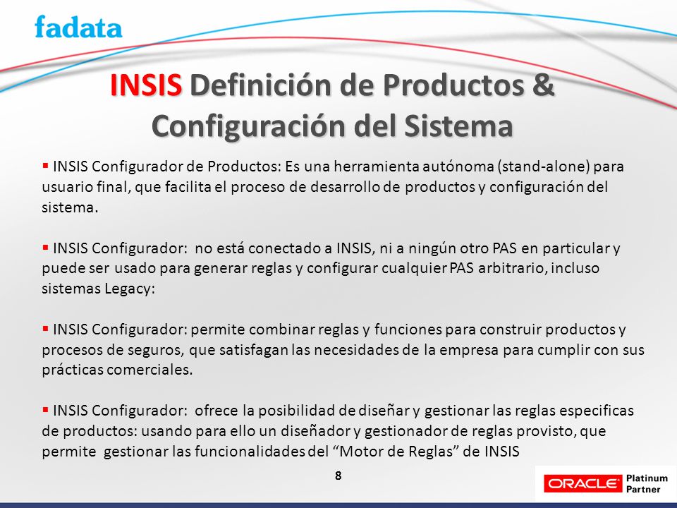 INSIS Definición de Productos & Configuración del Sistema