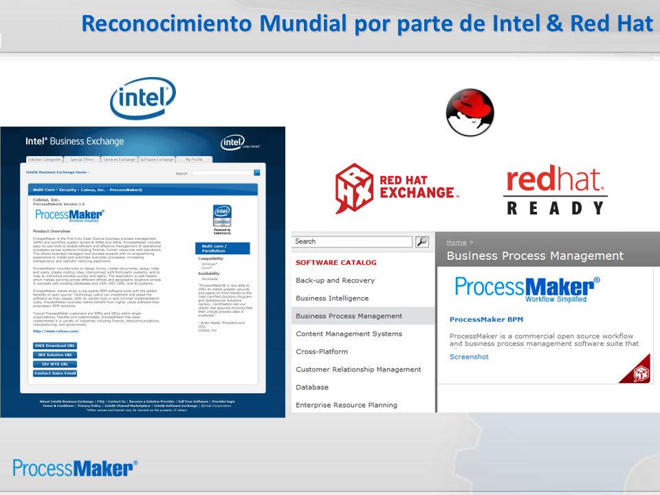 Reconocimiento Mundial por parte de Intel & Red Hat