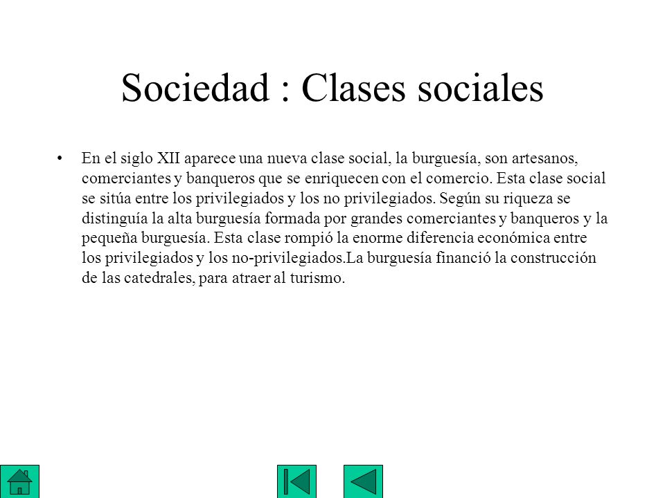Sociedad : Clases sociales