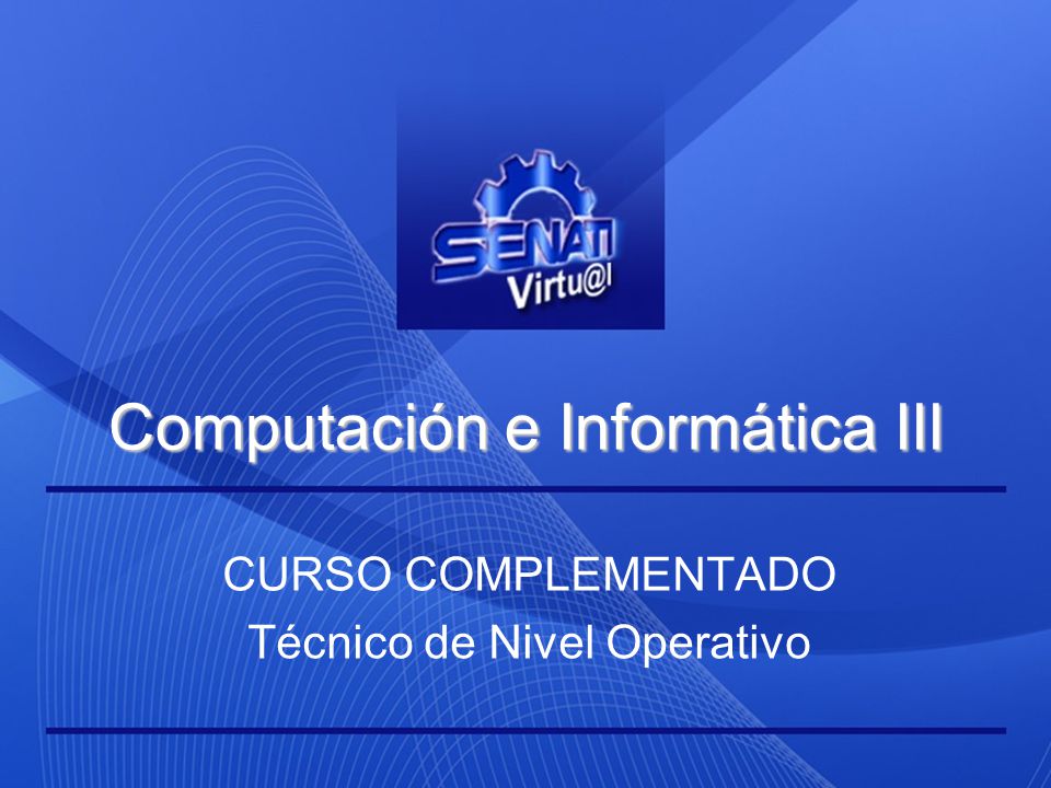 Computación e Informática III