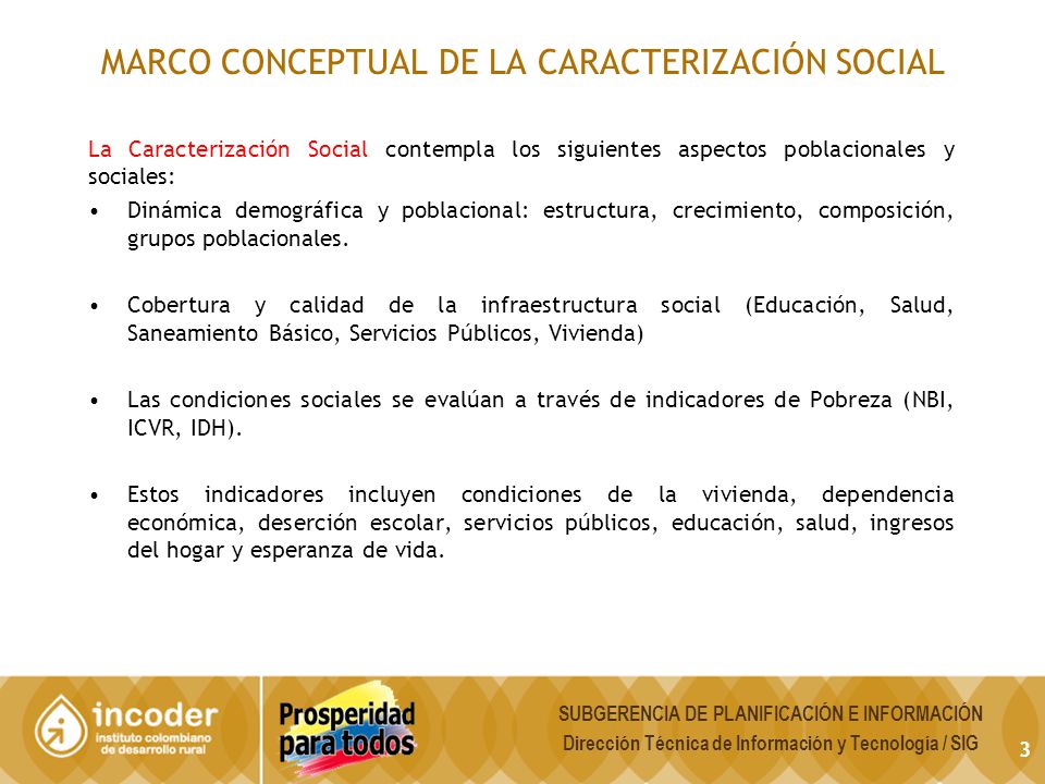 MARCO CONCEPTUAL DE LA CARACTERIZACIÓN SOCIAL