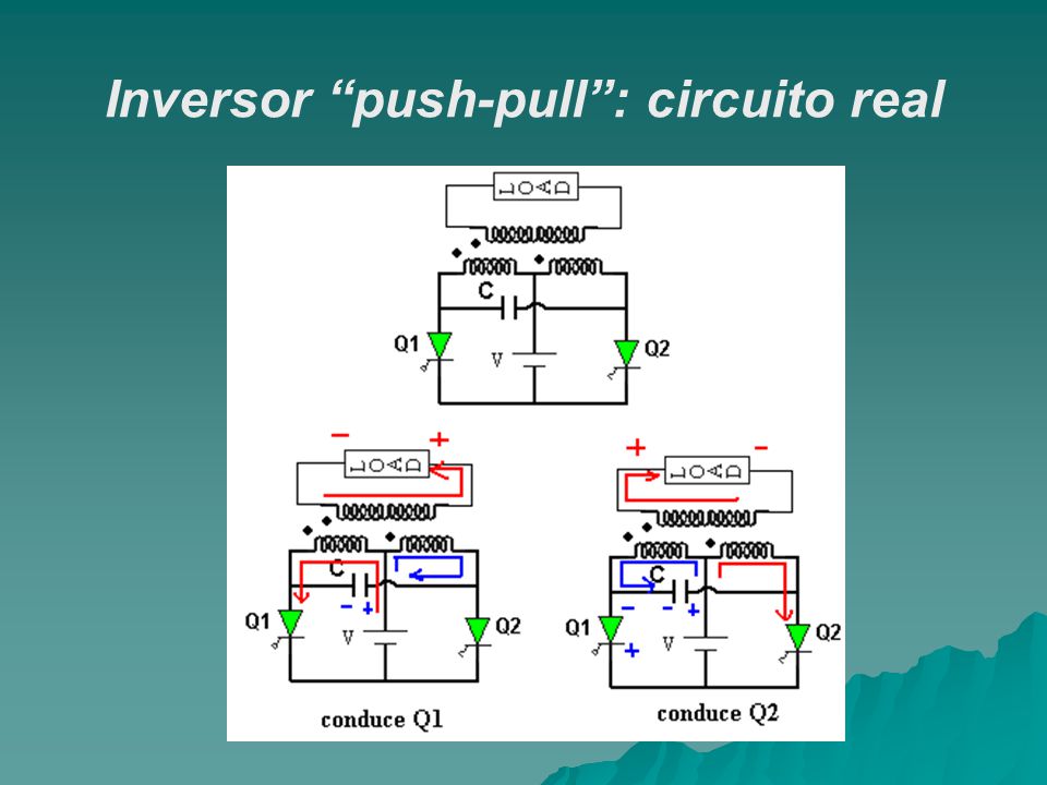 Inversor push-pull : circuito real